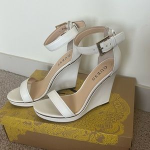 White Guess sandals